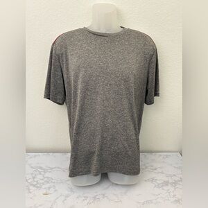Mens Short Sleeve Dri-Fit Moisture T-Shirt Sz L Pullover Running Gray Tee